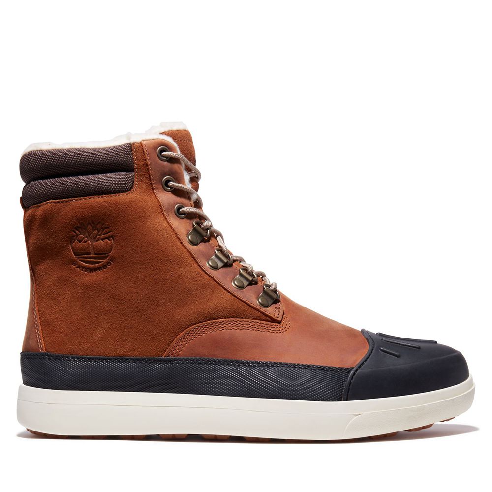 Botas de Nieve Timberland Argentina Hombre - Ashwood Park Waterproof - Marrones/Negras - WRNGLB-234